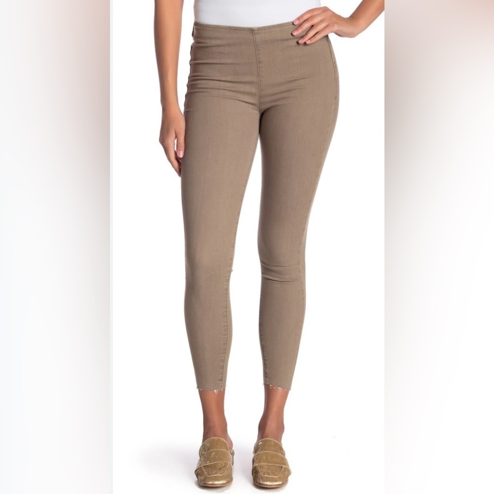 Free People Easy Goes It khaki leggings, size 29
